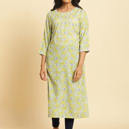 W Ethnic Motifs Printed Kurta-4