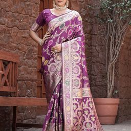 Varanga Woven Design Zari Pure Silk Banarasi Saree-picture-25