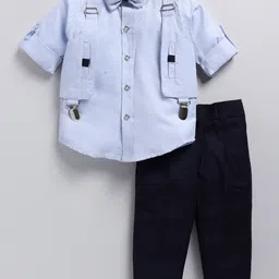 LITTLE COLLARS Boys Printed Shirt with Trousers-picture-21