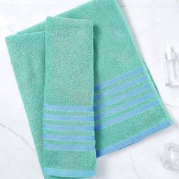 Layers Green & Blue 1 Cotton 380 GSM Bath Towel-23