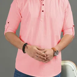 APEKTRA Men Solid Regular Above Knee Kurta-picture-41