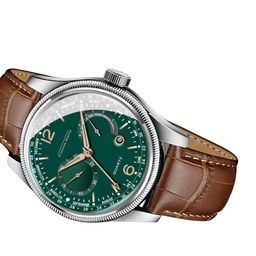 DOUBLERUN Men Dial & Leather Straps Analogue Multi Function Watch H05N8022 image 2