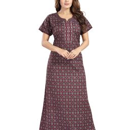 NIGHT QUEEN Embroidered Maxi Nightdress-image-40
