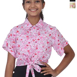 SILK SPARROW Girls Pack of 2 Floral Print Top-image-22