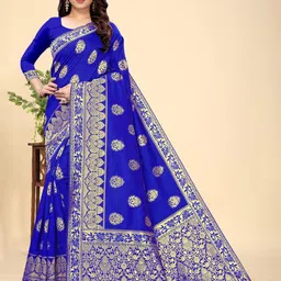 MORDEN MUSE Woven Design Zari Banarasi Saree-picture-22