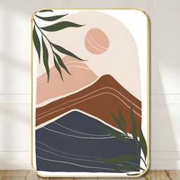 SAF White & Pink Mountain Printed Wall Art-image-6