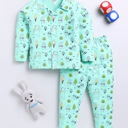 LITTLE NINJA Boys Printed Pure Cotton T-shirt with Pyjamas-image-7