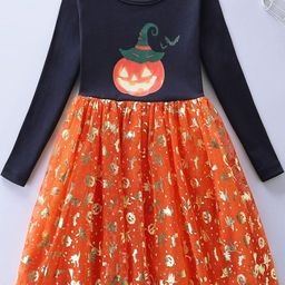 INCLUD Girls Graphic Printed Fit & Flare Midi Dress-image-6