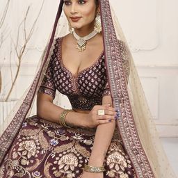 SAPTRANGI Printed Ready to Wear Lehenga & Blouse With Dupatta image 2