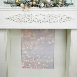 Little Surprise Box LLP Grey & Yellow Snow Frosted Christmas Garland With Ornament Fillers-picture-13