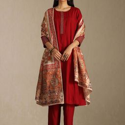 Soch Women Woven Design Regular Kurta & Trouser With Dupatta-image-7