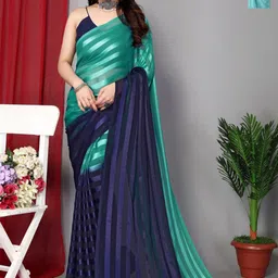 Moda Rapido Pack Of 2 Striped Satin Saree-image-64