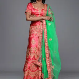 Sangria Pink Ethnic Motifs Embroidered Lehenga Choli-picture-52