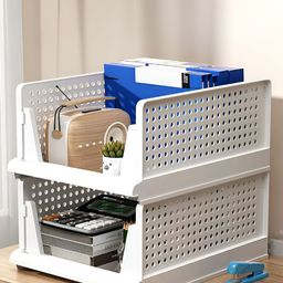 RUBOXA White Set of 2 Regular Multi-Utility Organisers-32