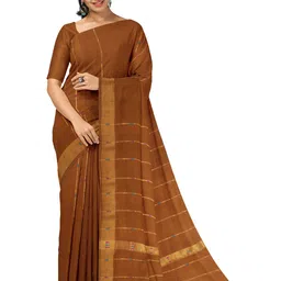 APCO Striped Woven Design Pure Cotton Saree-picture-33