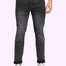 LINARIA Men Classic Slim Fit Mid-Rise Heavy Fade Cotton Jeans-picture-4