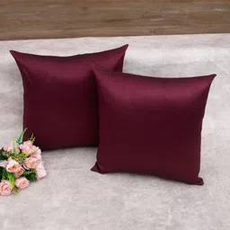 RoyalDeco Burgundy Set of 2 Square Cushion Covers-image-25