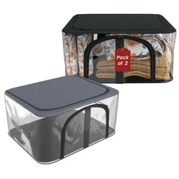 Kuber Industries Grey Set of 2 Regular Drawer Organiser Organisers image 5