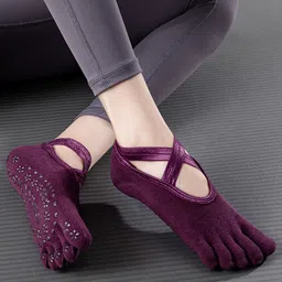 BAESD Women Non-Slip Anti-Skid Ankle Length Yoga Socks-image-33