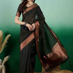 DIVASTRI Woven Design Saree With Blouse-image-91