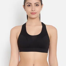 Anta Black Solid Workout Bra 862037159-image-48