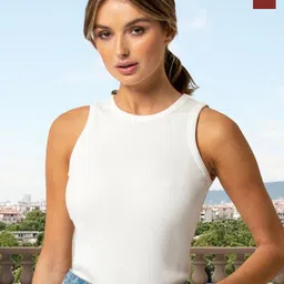 Unicus Apparel Women Pack of 2 Round Neck Ribbed Crop Top-picture-16