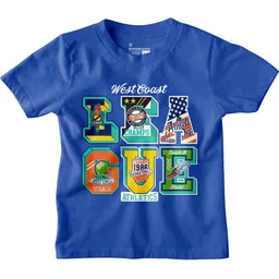 BonOrganik Boys Typography Printed Applique T-shirt-32