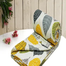 RRC Yellow Floral Microfiber AC Room 150 GSM Double Bed Comforter-image-7