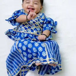 BownBee Girls Printed Ready to Wear Lehenga &-picture-57
