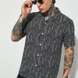 max Men Abstract Printed Cuban Collar Casual Shirt-picture-17