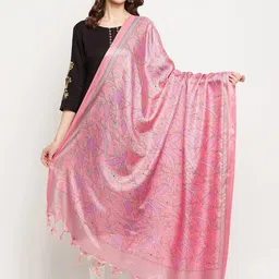 Clora Creation Peach & Pink Printed Dupatta-picture-20