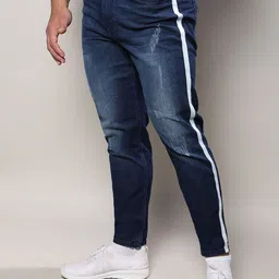 Instafab Plus Men Jean Mildly Distressed Relaxed Fit Light Fade Stretchable Cotton Jeans-image-34