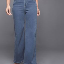 Miss Chase Women Wide Leg High-Rise Mildly Distressed Stretchable Jeans-picture-25