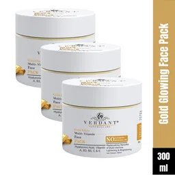 Verdant Natural Care 3-Pcs Gold Glaze Multi-Vitamin Face Pack - 100 ml Each-6