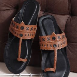 Try Me Women Solid Synthetic One Toe Flats with Laser Cuts-image-72