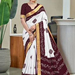 Pandadi Saree Printed Zari Bandhani Saree-28