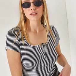 Olalook Striped Cotton Top-image-50