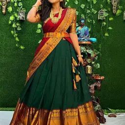 MANMOHITSAREE Woven Design Lehenga & Blouse With Dupatta-picture-14