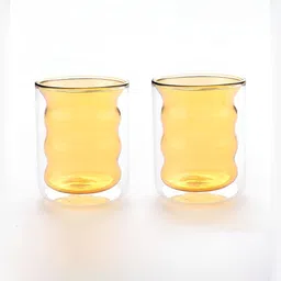 UMAI Yellow Solid Borosilicate Glass Glossy Cups Set of Cups and Mugs-19
