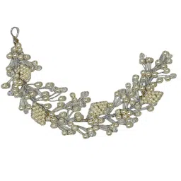 VAGHBHATT Floral Beaded Bridal Hair Veni-image-59