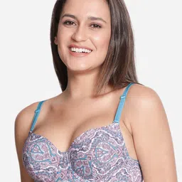 Susie Floral Printed Full Coverage Underwired Lightly Padded Seamless Everyday Bra-image-38