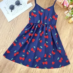 Kidotsav Girls Floral Print Fit & Flare Dress-picture-3