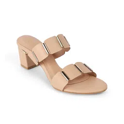 Tresmode Women Leather Block Heels Sandals-24