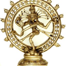 Exotic India Gold-Toned Lord Nataraja Religious Idol Showpiece-image-64