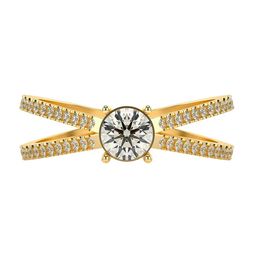 VALANOVA Women 18 Kt Sterling Silver Plated Lab Grown 0.05cts Diamond Ring 1.89gm-image-98