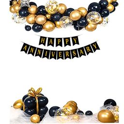 Special You 48Pcs Black & Yellow Anniversary Decor-picture-19
