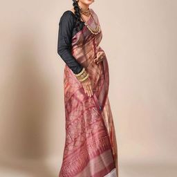 Anouk Rustic Striped Saree image 3