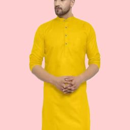 ANUJ FASHION Men Solid A-Line Kurtas-picture-3