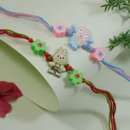 I Jewels Set Of 2 Cartoon Kids Thread Rakhi With Roli Chawal-46