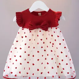 StyleCast Girls Conversational Printed Net Empire Dress-image-97